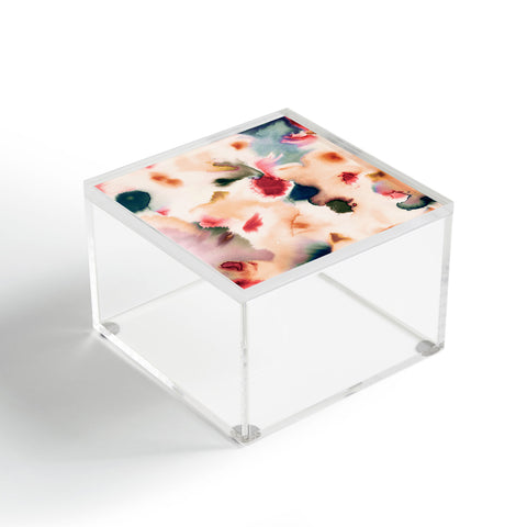 Ninola Design Abstract watercolor Mineral Acrylic Box