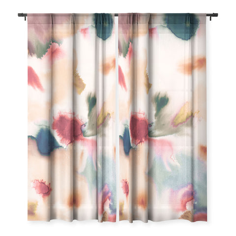 Ninola Design Abstract watercolor Mineral Sheer Non Repeat