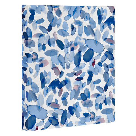Ninola Design Abstract wintery petals blue Art Canvas