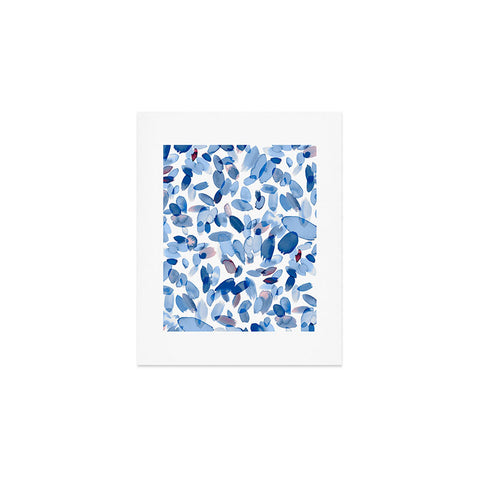 Ninola Design Abstract wintery petals blue Art Print