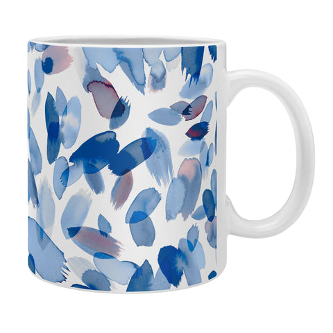 Ninola Design Abstract wintery petals blue Coffee Mug