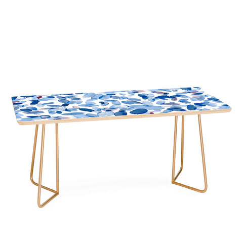 Ninola Design Abstract wintery petals blue Coffee Table