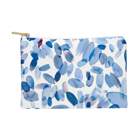 Ninola Design Abstract wintery petals blue Pouch