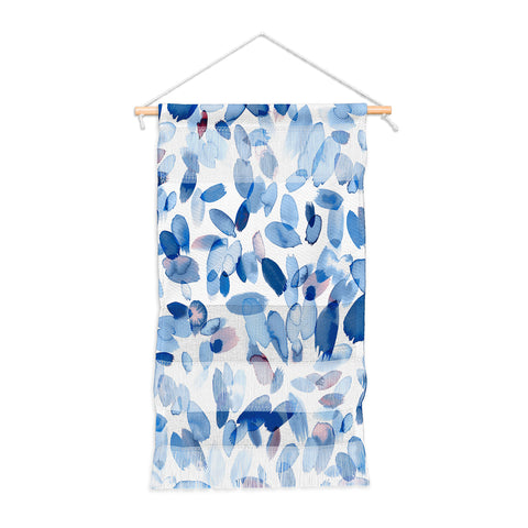 Ninola Design Abstract wintery petals blue Wall Hanging Portrait