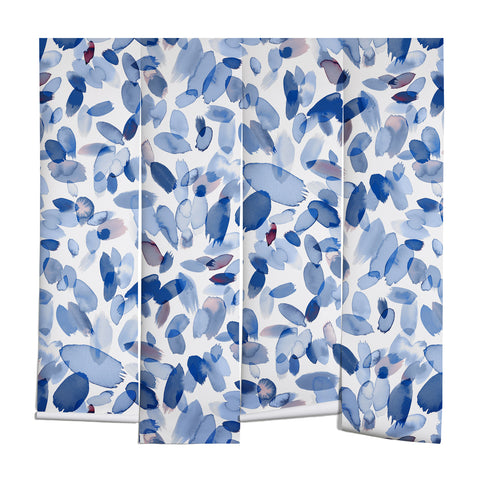 Ninola Design Abstract wintery petals blue Wall Mural