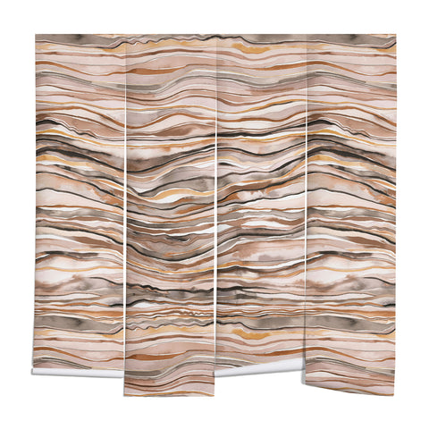 Ninola Design Agate Watercolor Terracota Wall Mural