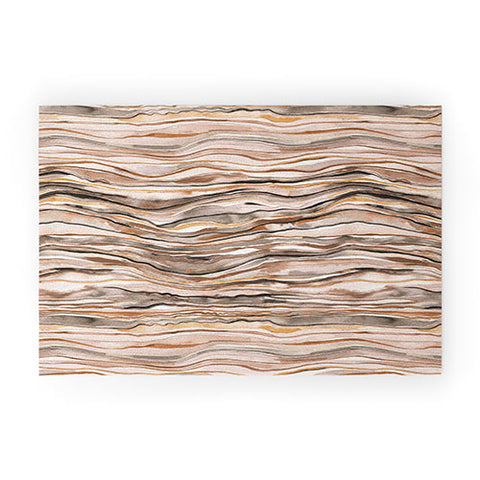 Ninola Design Agate Watercolor Terracota Welcome Mat