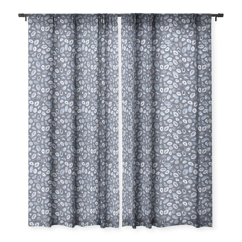 Ninola Design Agathe slices Blue Sheer Window Curtain