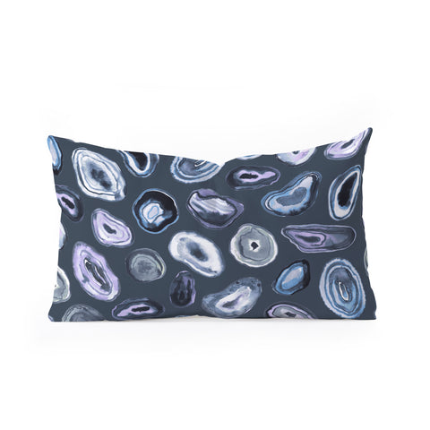 Ninola Design Agathe slices Blue Oblong Throw Pillow