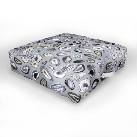 Ninola Design Agathe slices Grey Outdoor Floor Cushion