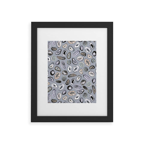 Ninola Design Agathe slices Grey Framed Art Print