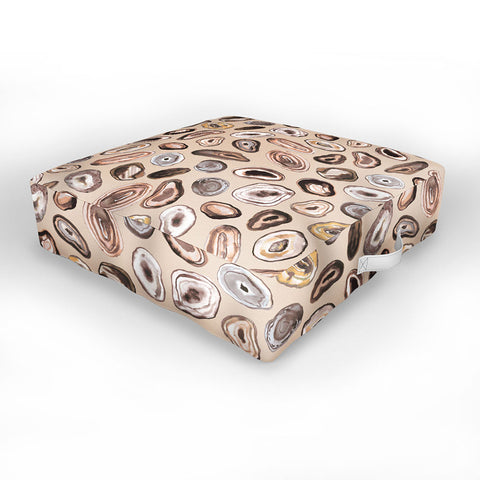 Ninola Design Agathe slices Natural Outdoor Floor Cushion