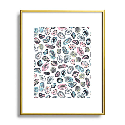 Ninola Design Agathe slices Pastel Metal Framed Art Print