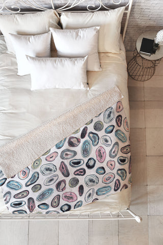 Ninola Design Agathe slices Pastel Fleece Throw Blanket