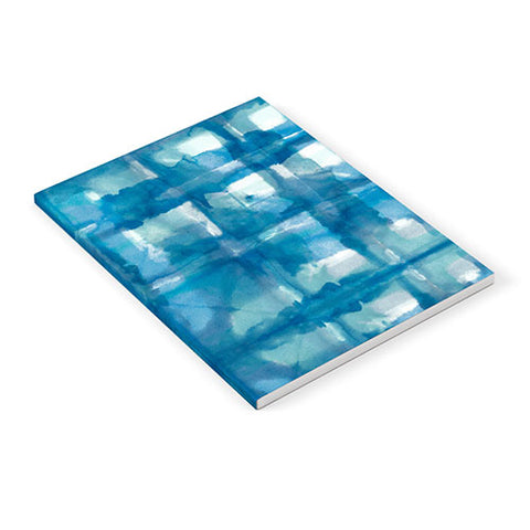 Ninola Design Aqua Shibori Plaids Notebook