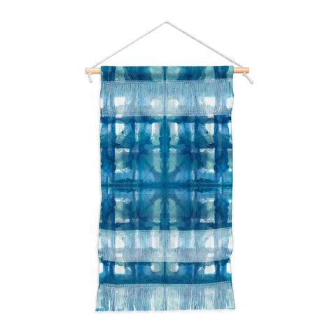 Ninola Design Aqua Shibori Plaids Wall Hanging Portrait