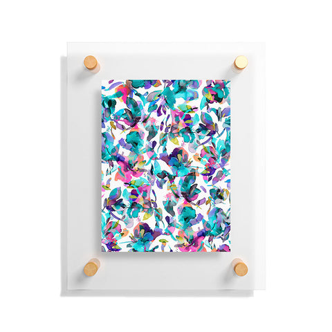 Ninola Design Aquatic flowers watercolor Floating Acrylic Print