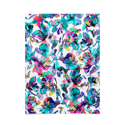 Ninola Design Aquatic flowers watercolor Poster