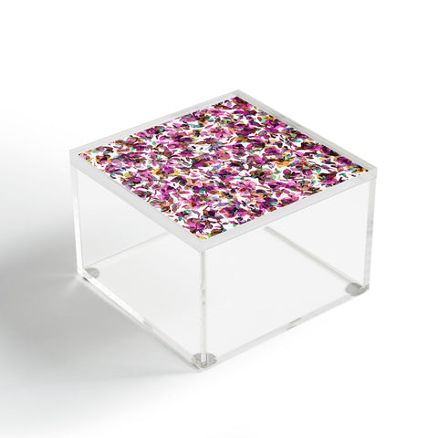 Ninola Design Aquatic Hibiscus Flowers Pink Acrylic Box