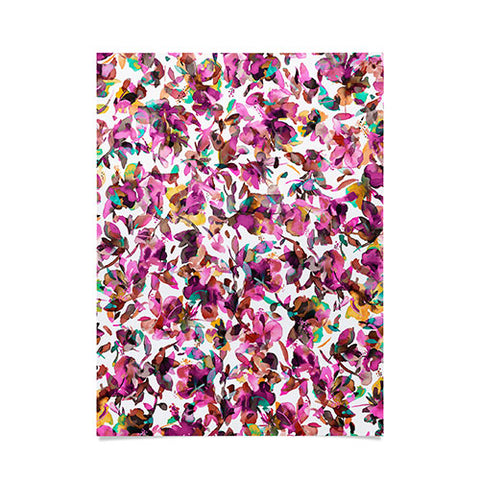 Ninola Design Aquatic Hibiscus Flowers Pink Poster
