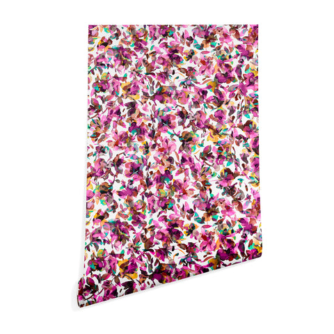 Ninola Design Aquatic Hibiscus Flowers Pink Wallpaper