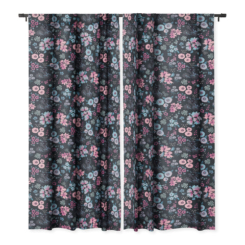 Ninola Design Artful little flowers Navy Blackout Non Repeat