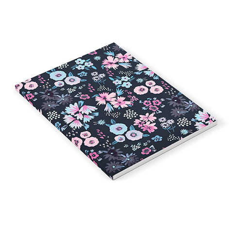 Ninola Design Artful little flowers Navy Notebook