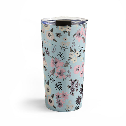 Ninola Design Artful little flowers Pastel Travel Mug