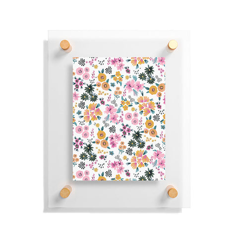 Ninola Design Artful little flowers summer Floating Acrylic Print