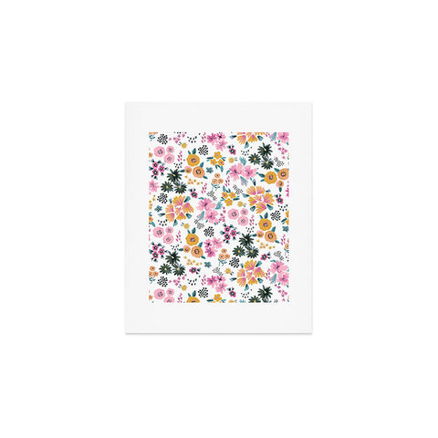 Ninola Design Artful little flowers summer Art Print