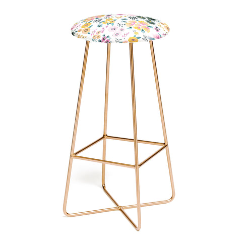 Ninola Design Artful little flowers summer Bar Stool