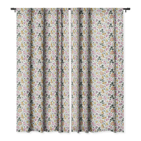 Ninola Design Artful little flowers summer Blackout Window Curtain