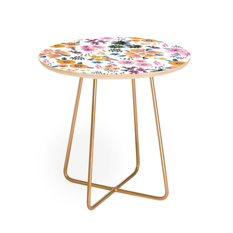 Ninola Design Artful little flowers summer Round Side Table