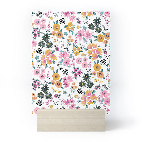 Ninola Design Artful little flowers summer Mini Art Print