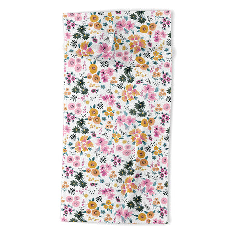 Ninola Design Artful little flowers summer Beach Towel