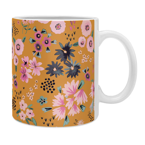 Ninola Design Artful little flowers yellow sunrise Coffee Mug