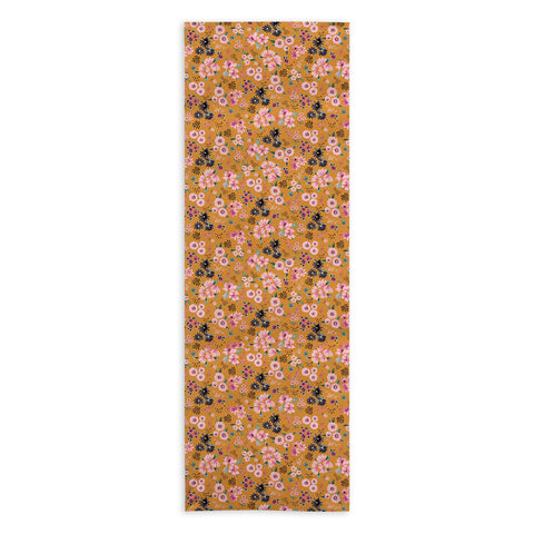 Ninola Design Artful little flowers yellow sunrise Yoga Towel