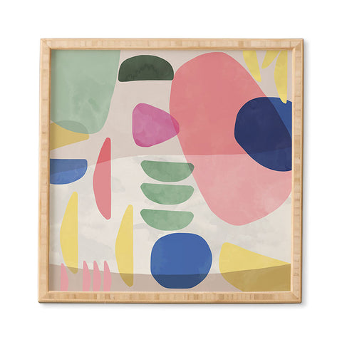 Ninola Design Artful Organic Bold Shapes Framed Wall Art