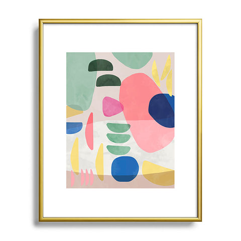 Ninola Design Artful Organic Bold Shapes Metal Framed Art Print