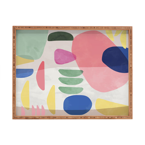 Ninola Design Artful Organic Bold Shapes Rectangular Tray