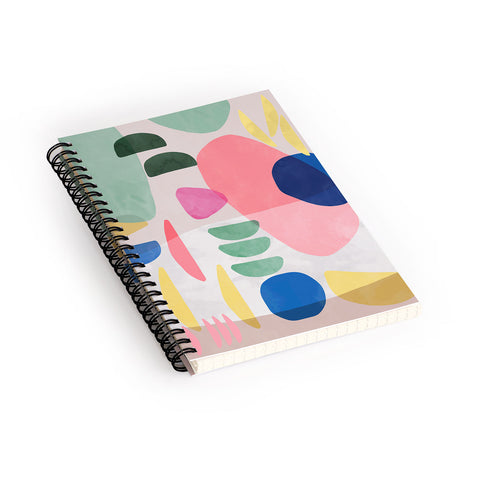 Ninola Design Artful Organic Bold Shapes Spiral Notebook