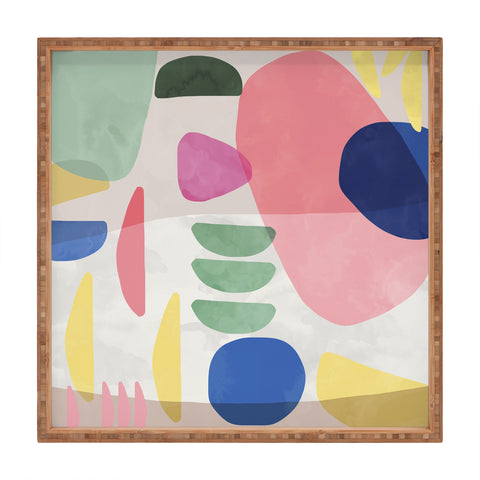 Ninola Design Artful Organic Bold Shapes Square Tray