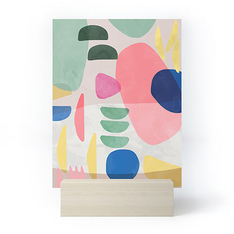 Ninola Design Artful Organic Bold Shapes Mini Art Print