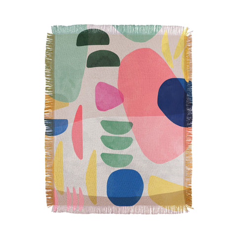 Ninola Design Artful Organic Bold Shapes Throw Blanket