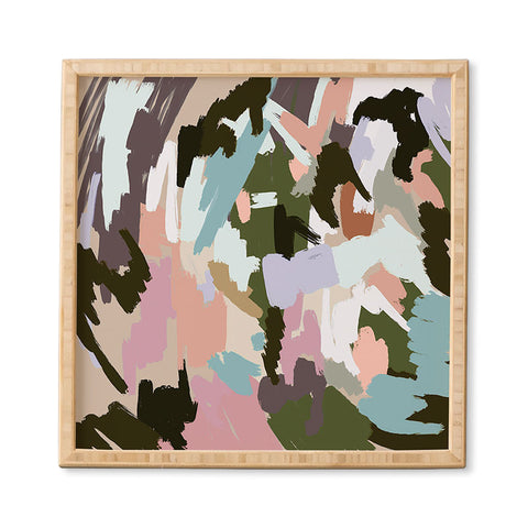 Ninola Design Artistic Landscape Pink Green Framed Wall Art