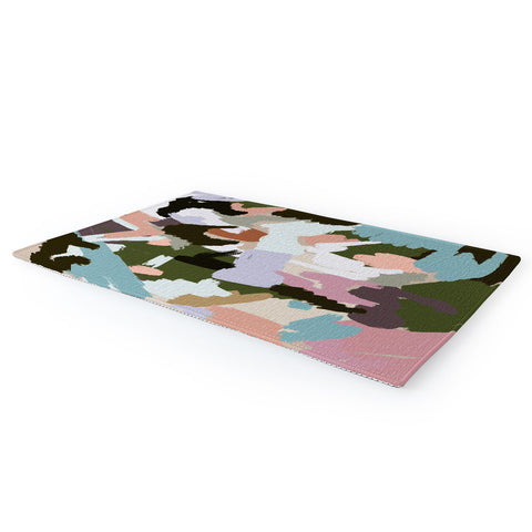 Ninola Design Artistic Landscape Pink Green Area Rug