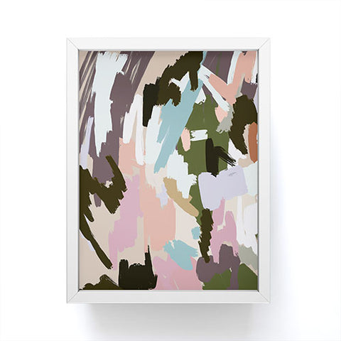 Ninola Design Artistic Landscape Pink Green Framed Mini Art Print