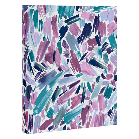 Ninola Design Artsy Brush Strokes Mauve Art Canvas