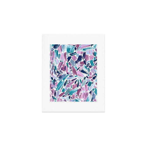Ninola Design Artsy Brush Strokes Mauve Art Print