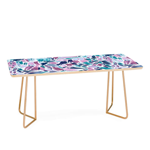 Ninola Design Artsy Brush Strokes Mauve Coffee Table